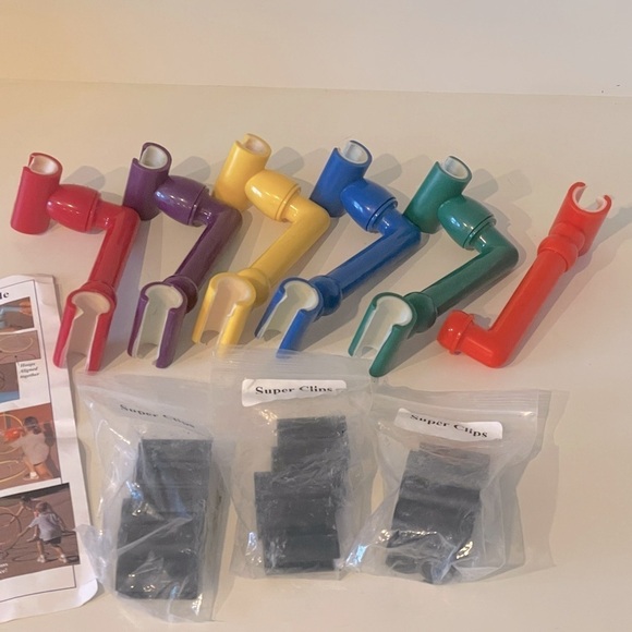 Hoopklipperz Rainbow hula hoop clips gym class Montessori homeschool ABS plastic - Picture 1 of 6